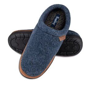 NWT Wembley Men's Slippers with Memory Foam in Navy Extra Extra Large (13-14)
